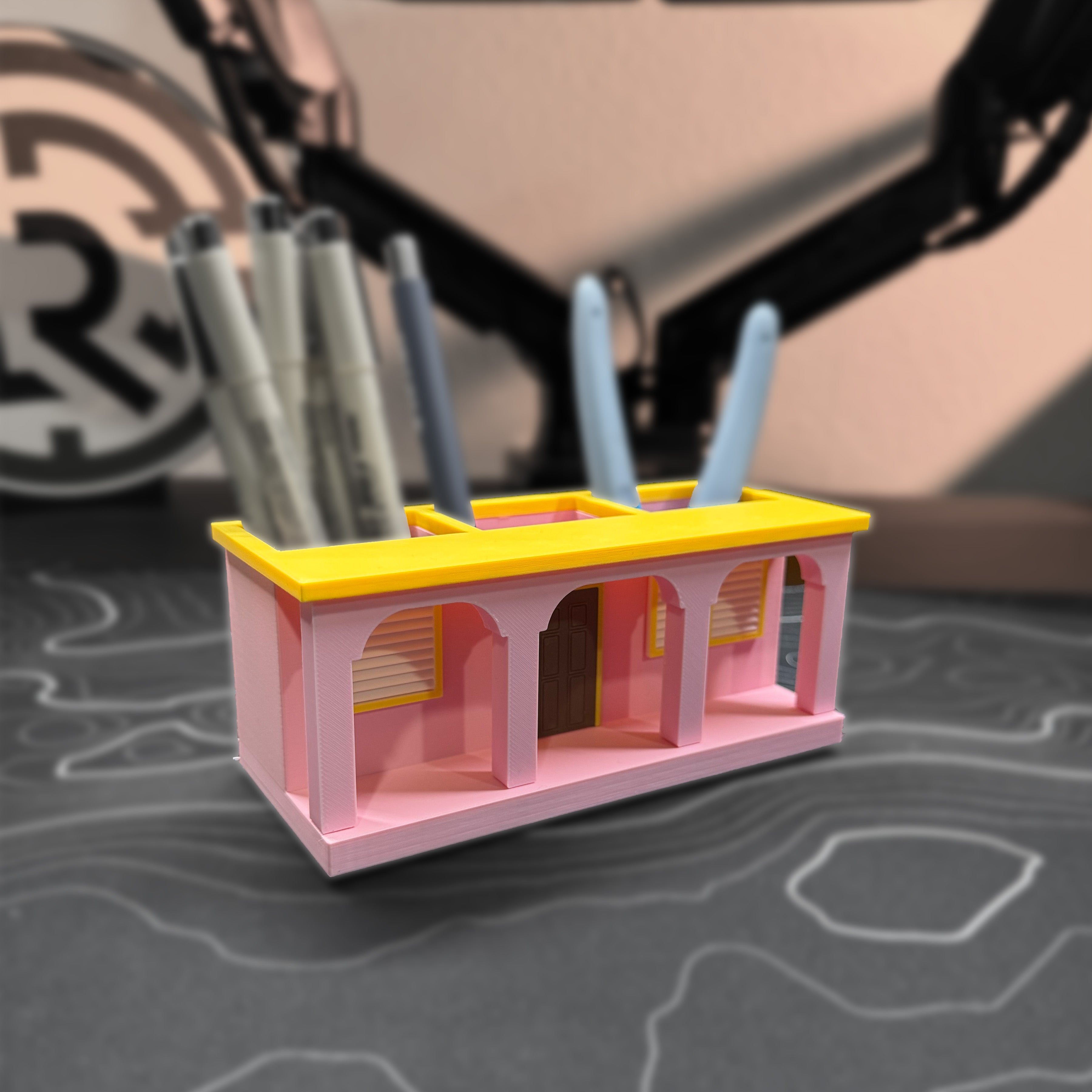 La Casita Desk Organizer: Bad Bunny Inspired Pen Holder